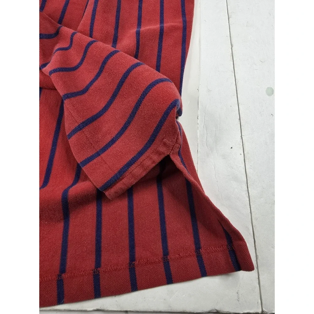 Polo Ralph Lauren Shirt Extra Large XL Mens Blue Red Stripe Green Pony Rugby Vtg